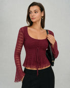 Women's Polyester Knit Top - RIHOAS - 01