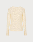 Apricot See Through Textured Knit Tee 03