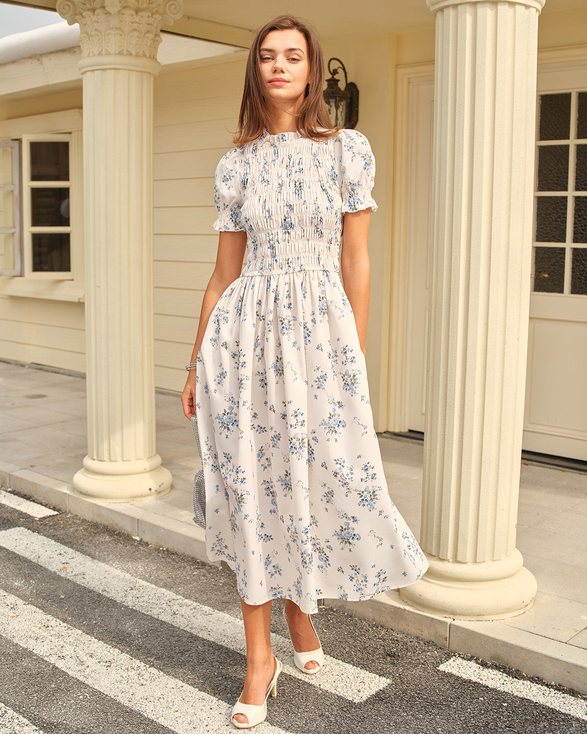 Women's Polyester Midi Dress Dresses - RIHOAS