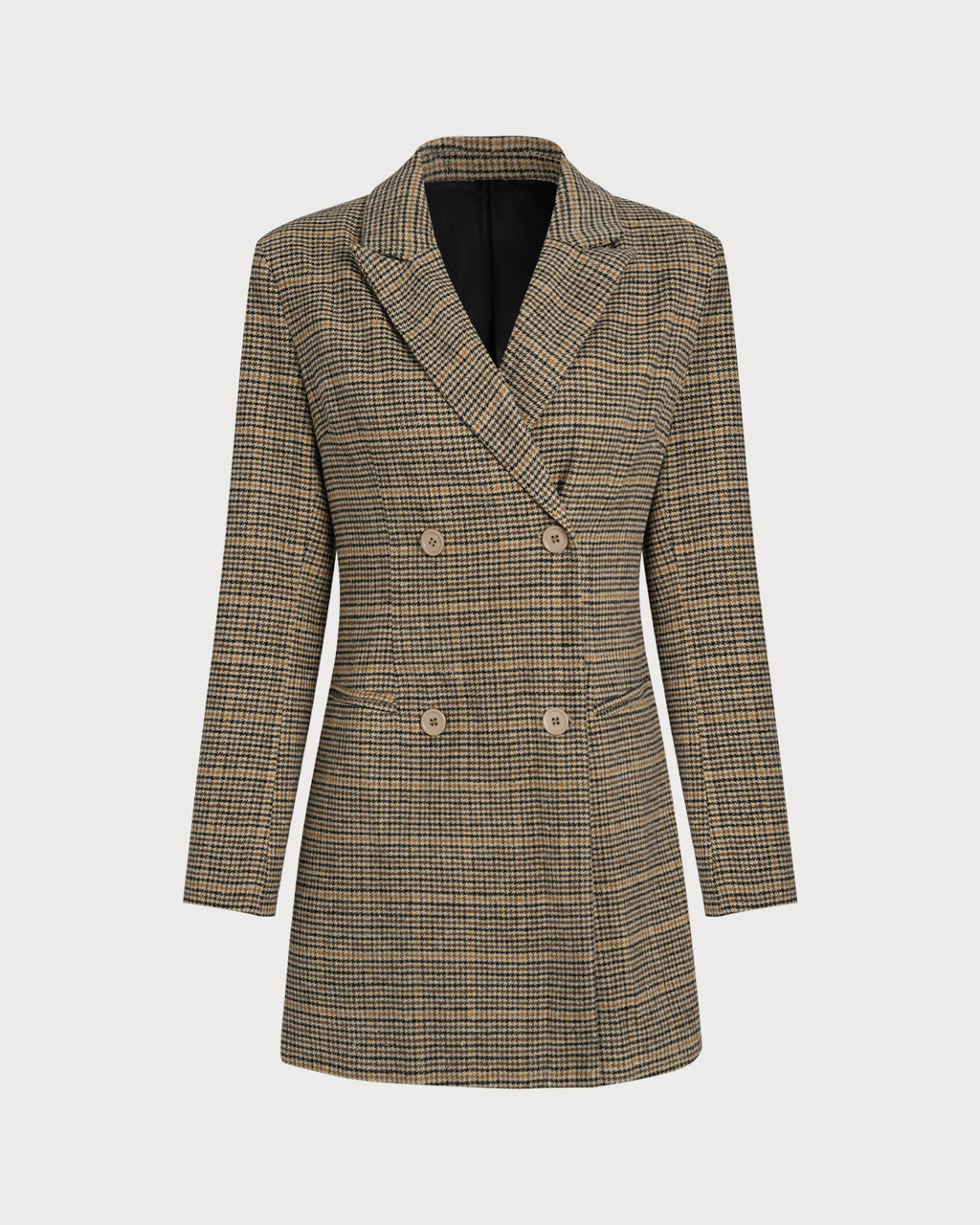 Women's Polyester Woven Mini Dress Coffee Dresses - RIHOAS