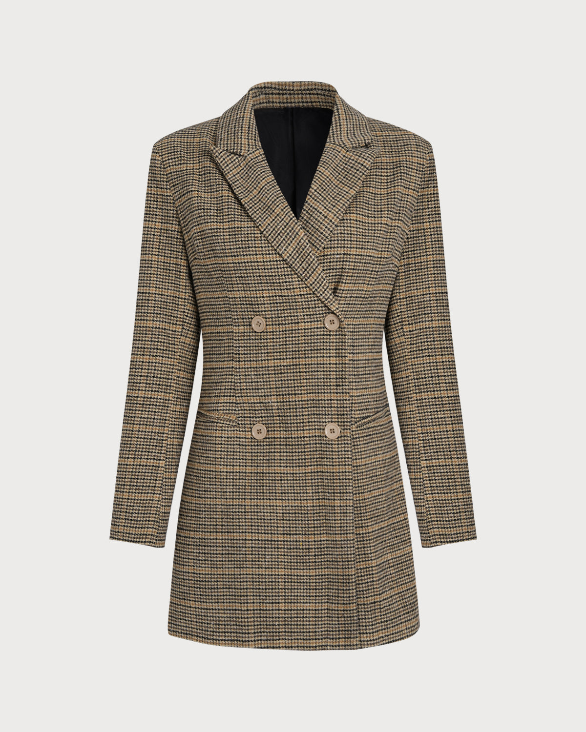 Women's Polyester Woven Mini Dress Coffee Dresses - RIHOAS