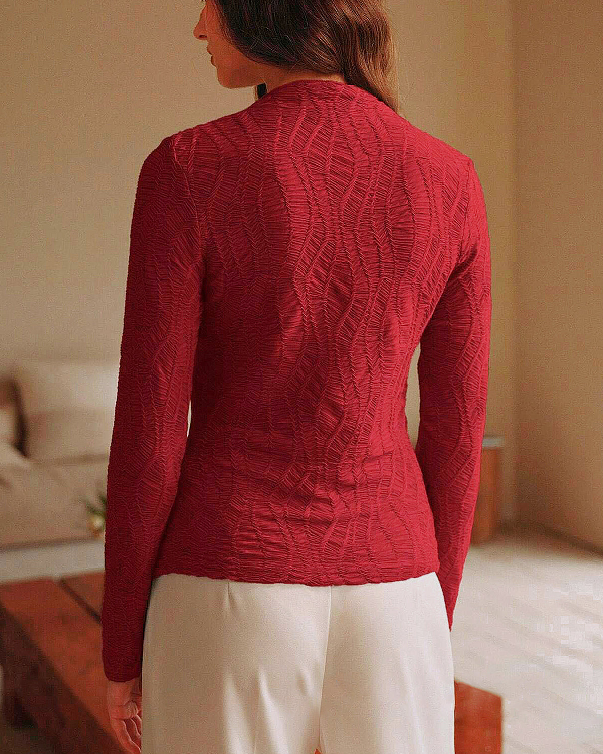 Women's Polyester Woven Top Tops - RIHOAS