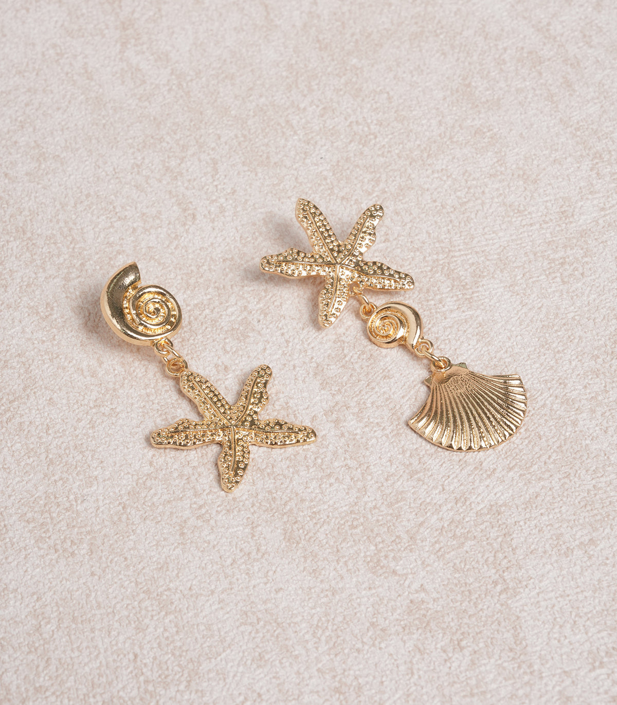 Women's Resort Style Gold Starfish Shell Earrings Gold Earrings - RIHOAS