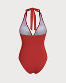 Women's  Twisted Halter Swimsuit One-Pieces - RIHOAS