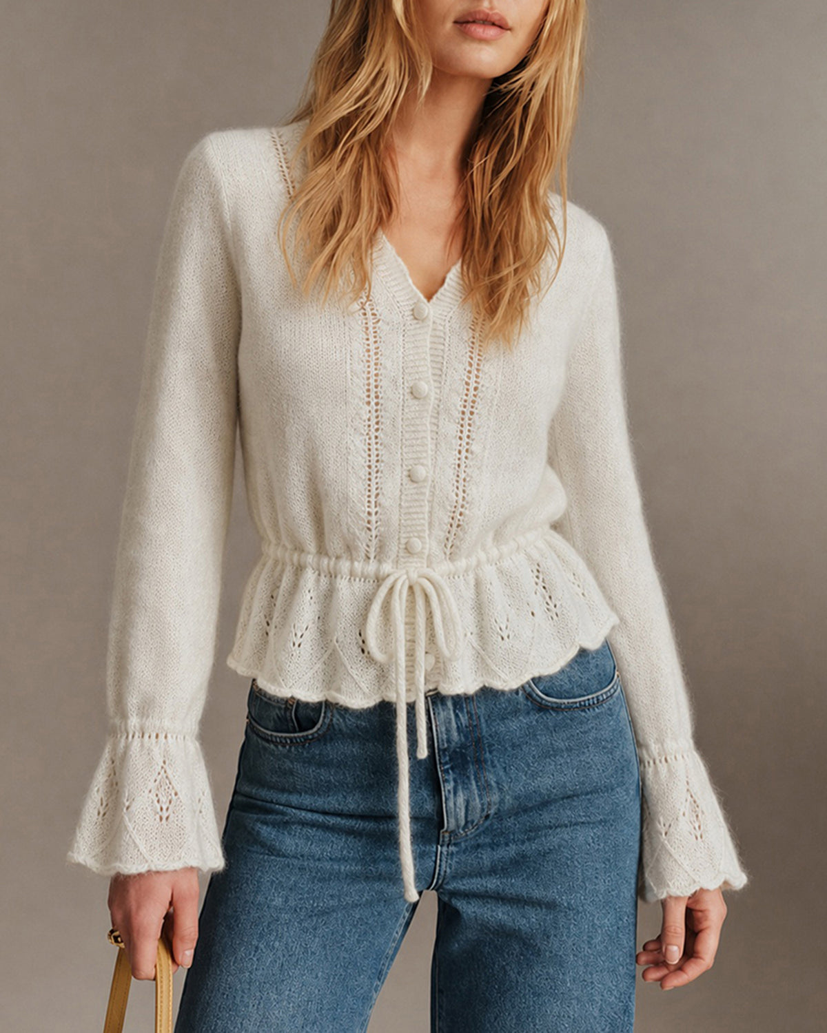 Women's Viscose Knit Sweater Apricot - RIHOAS
