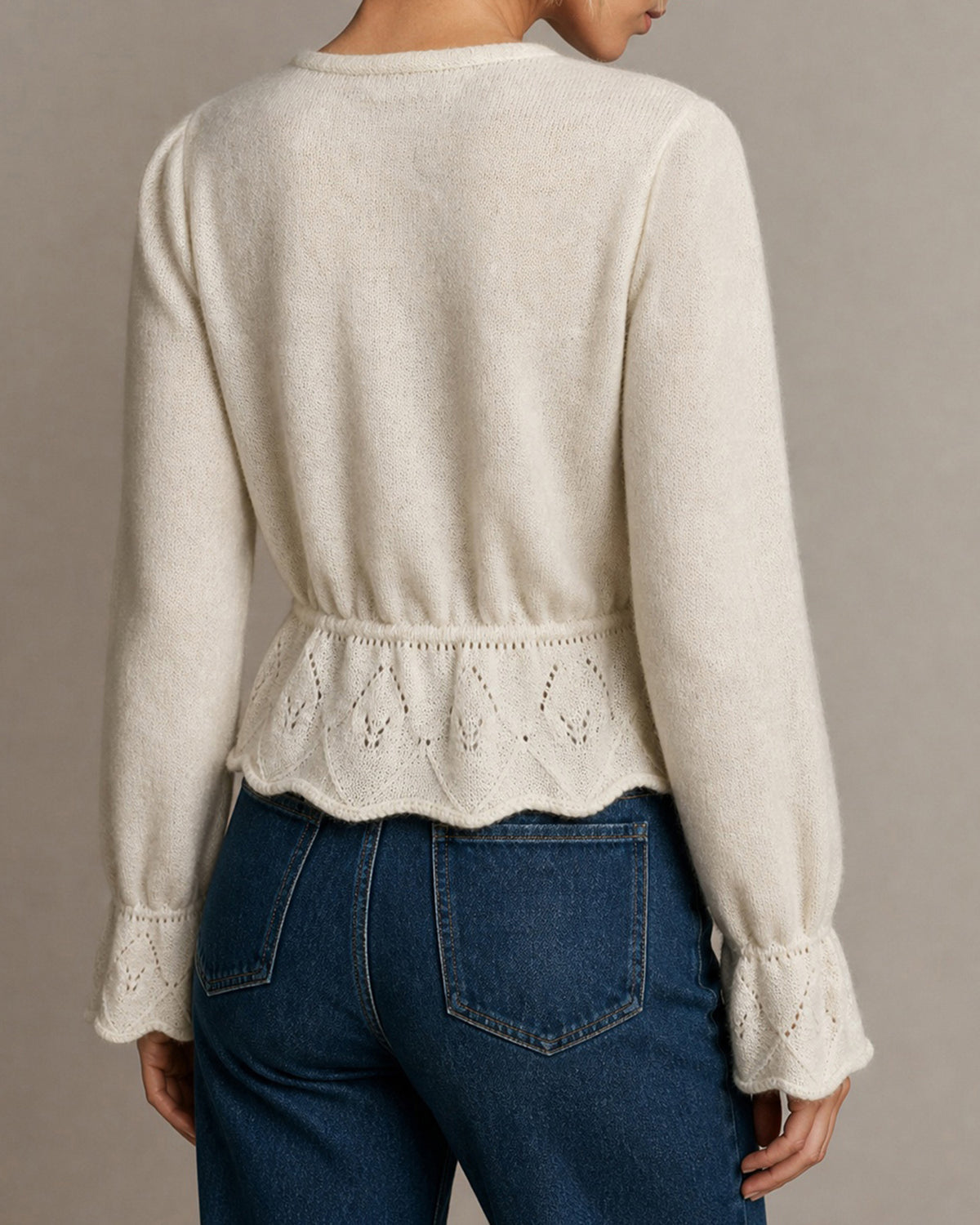 Women's Viscose Knit Sweater - RIHOAS - 02