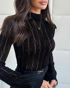 Women's Viscose Knit Sweater - RIHOAS - 02