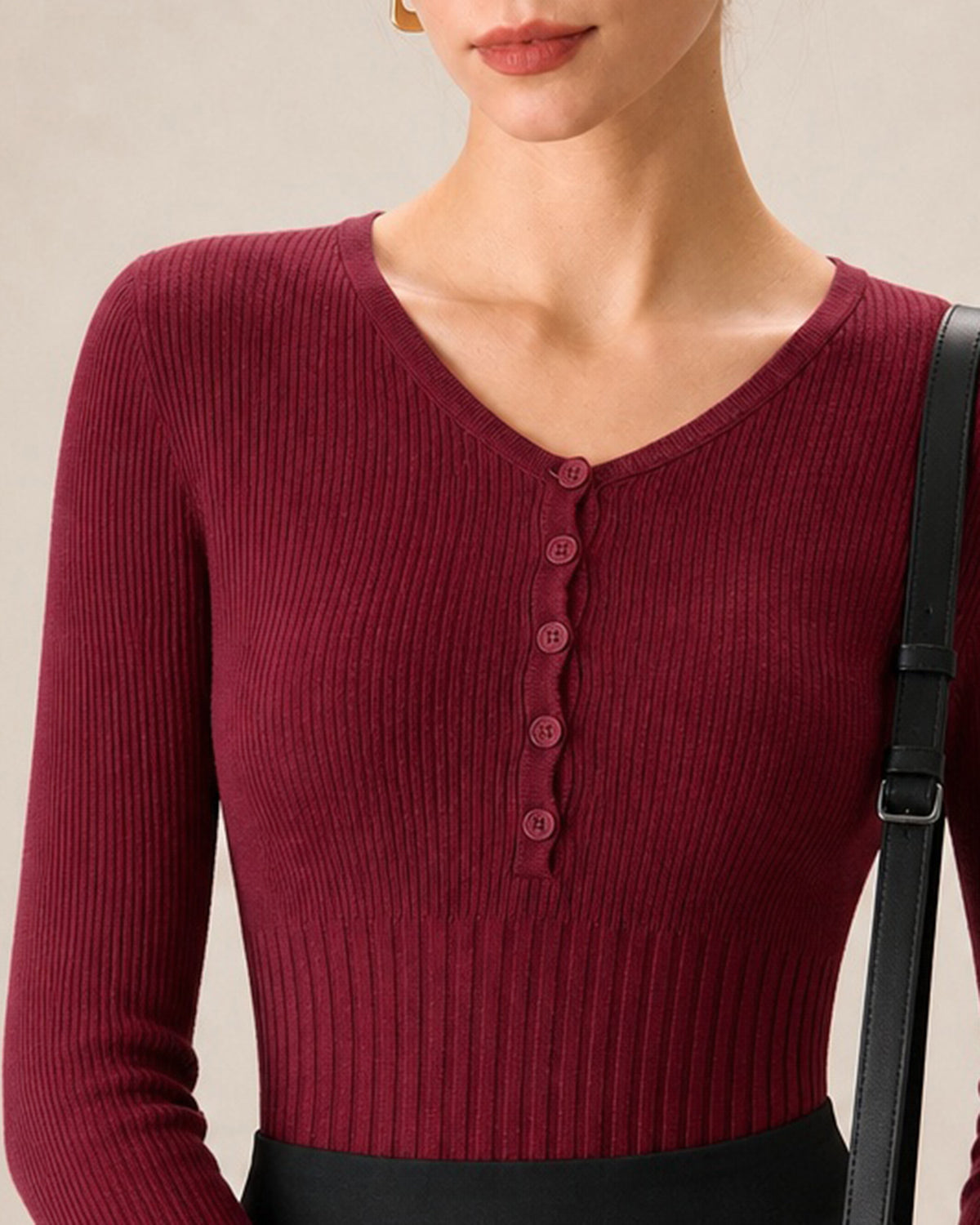 Women's Viscose Knit Sweater - RIHOAS - 01