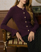 Women's Viscose Knit Sweater Wine Red - RIHOAS