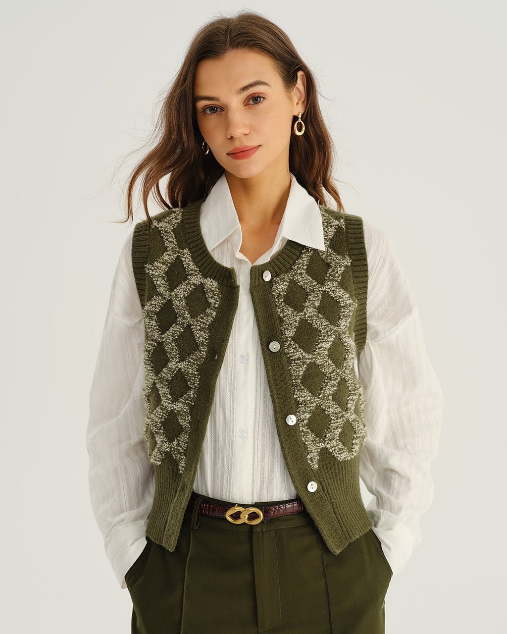 Women's Woolen Acrylic Vest Tops - RIHOAS