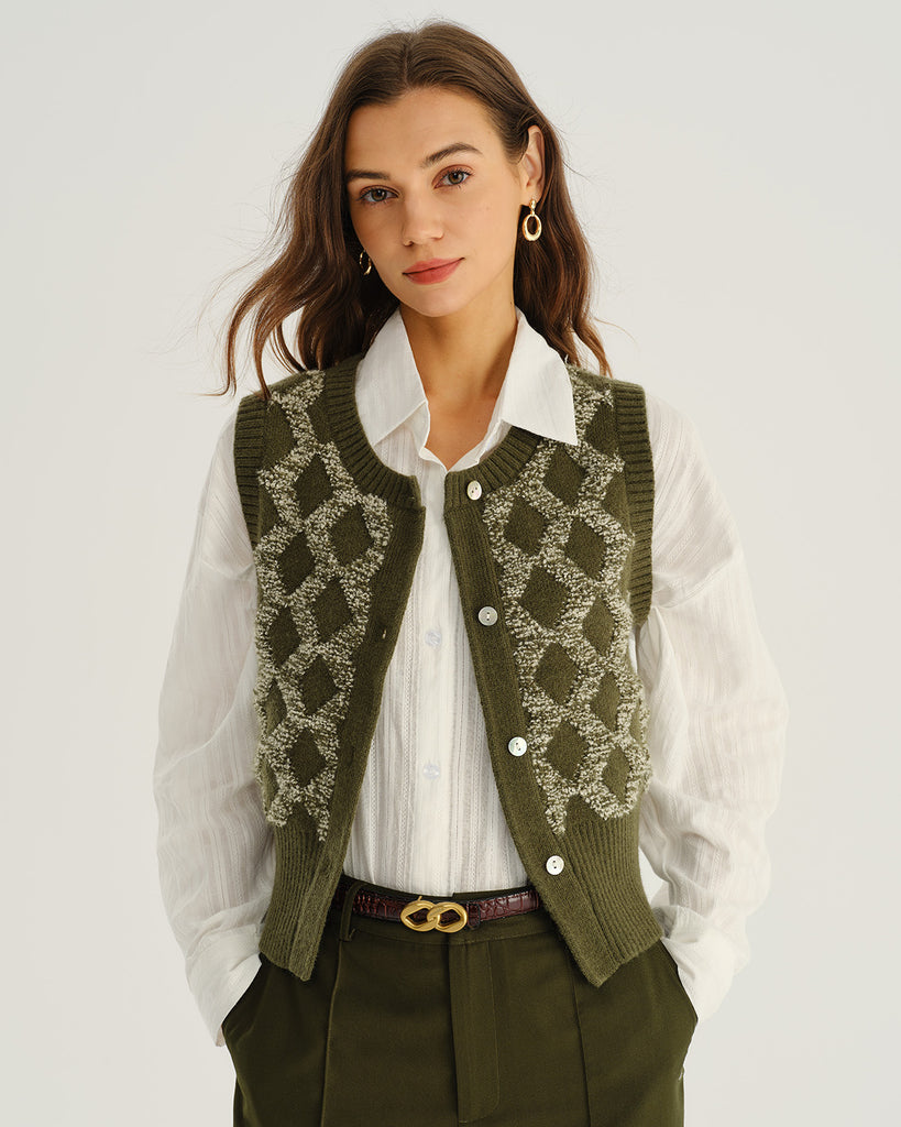 Women's Woolen Acrylic Vest Tops - RIHOAS