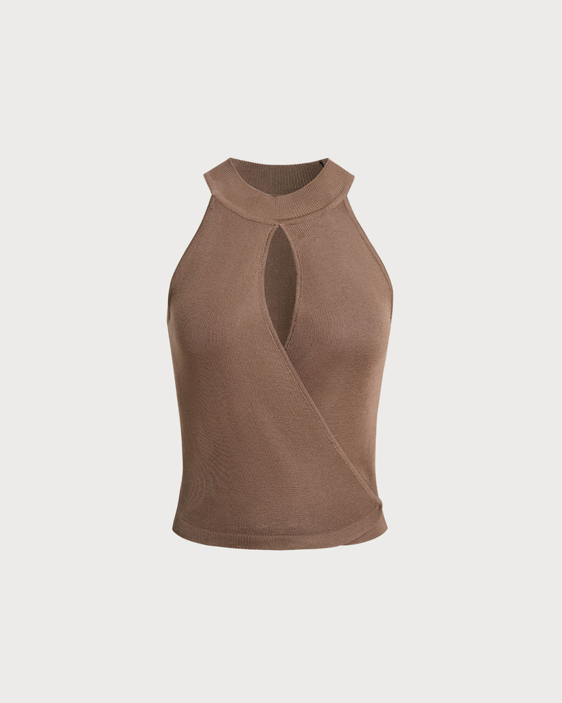 Women's woolen nylon  Tank Tops Coffee Tops - RIHOAS