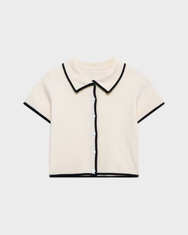 Women's  Woolen Polyester Cardigan Apricot Tops - RIHOAS