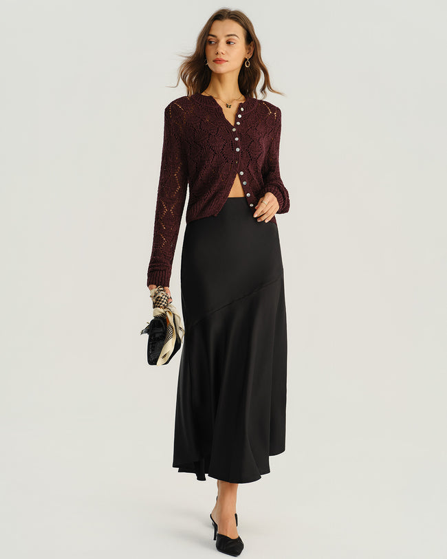 Women's Woolen Polyester Cardigan Tops - RIHOAS