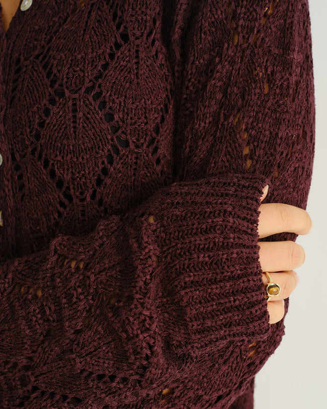 Women's Woolen Polyester Cardigan Tops - RIHOAS