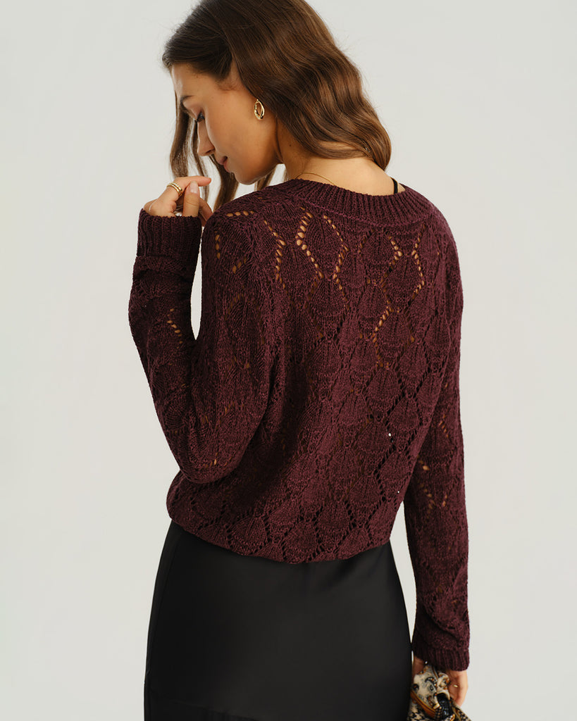 Women's Woolen Polyester Cardigan Tops - RIHOAS