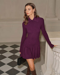 Women's Woolen Polyester Sweater Dress Dresses - RIHOAS
