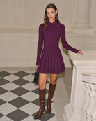 Women's Woolen Polyester Sweater Dress Dresses - RIHOAS