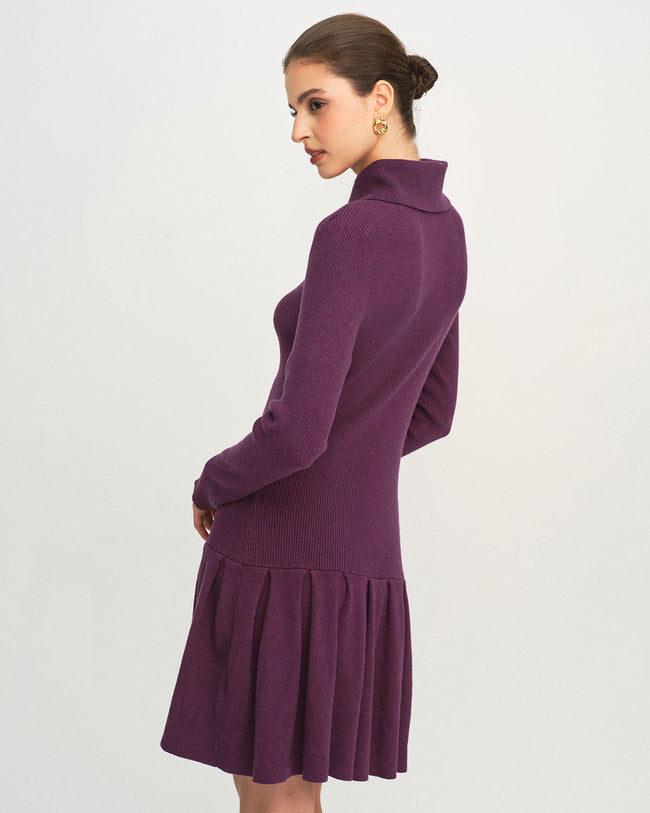 Women's Woolen Polyester Sweater Dress Dresses - RIHOAS