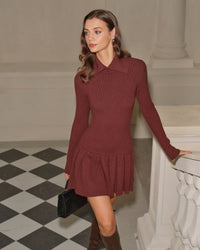 Women's Woolen Polyester Sweater Dress Dresses - RIHOAS