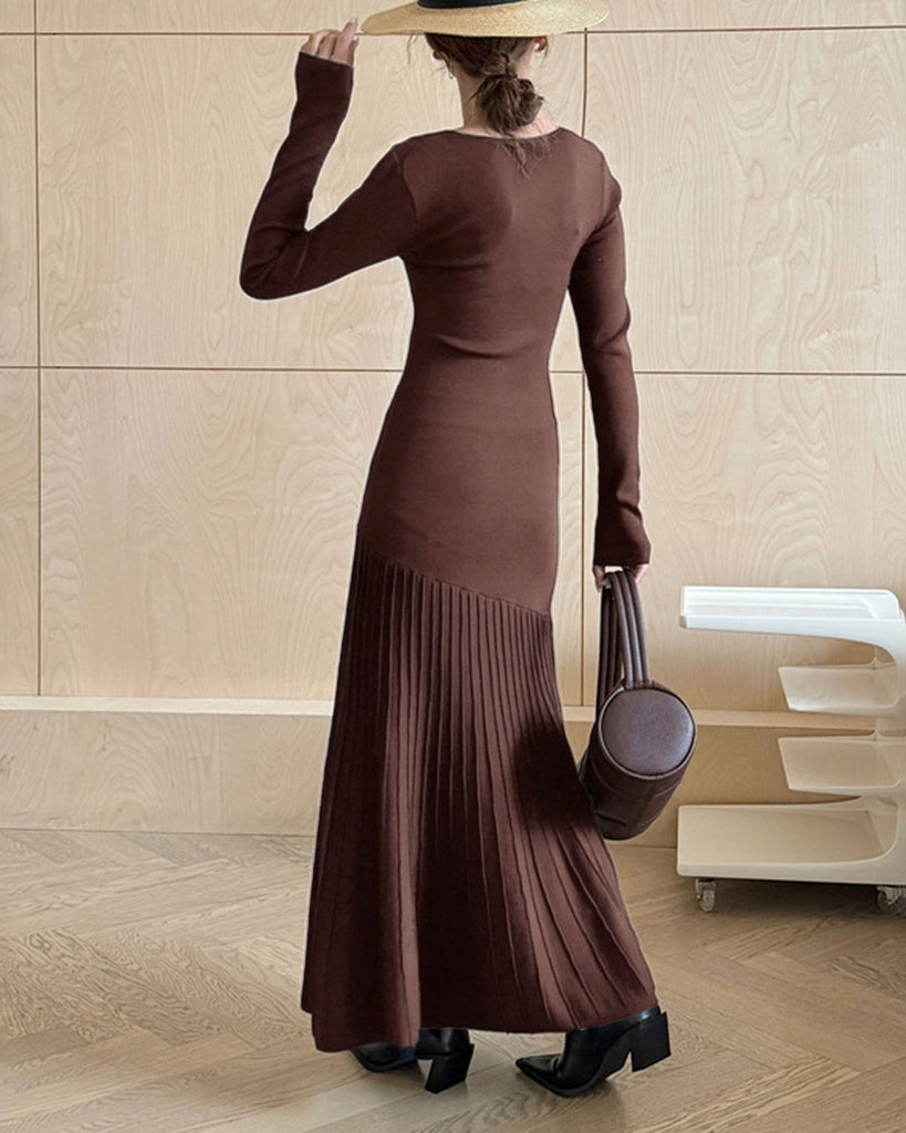 Women's Woolen Polyester Sweater Dress Dresses - RIHOAS