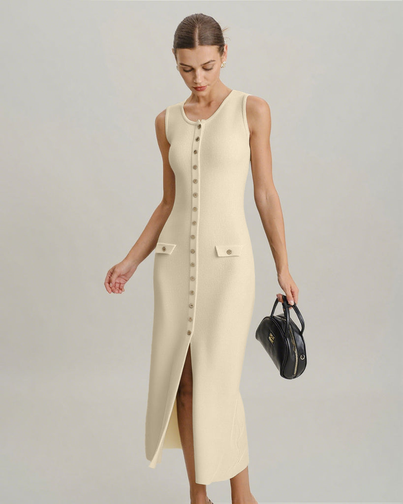 Women's Woolen Polyester Sweater Dress Dresses - RIHOAS