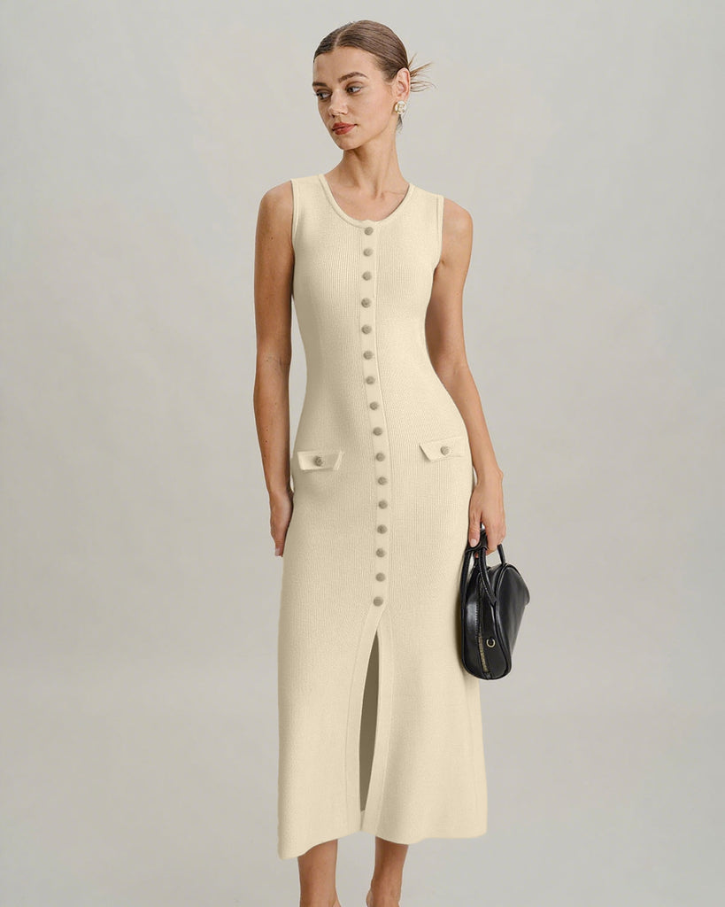 Women's Woolen Polyester Sweater Dress Dresses - RIHOAS