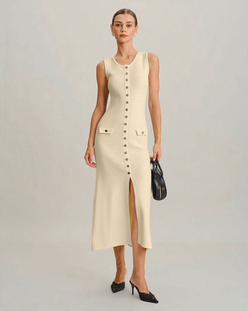Women's Woolen Polyester Sweater Dress Dresses - RIHOAS