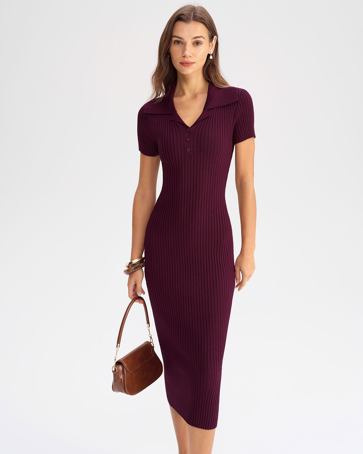 Women's Woolen Polyester  Sweater Dresses Dresses - RIHOAS