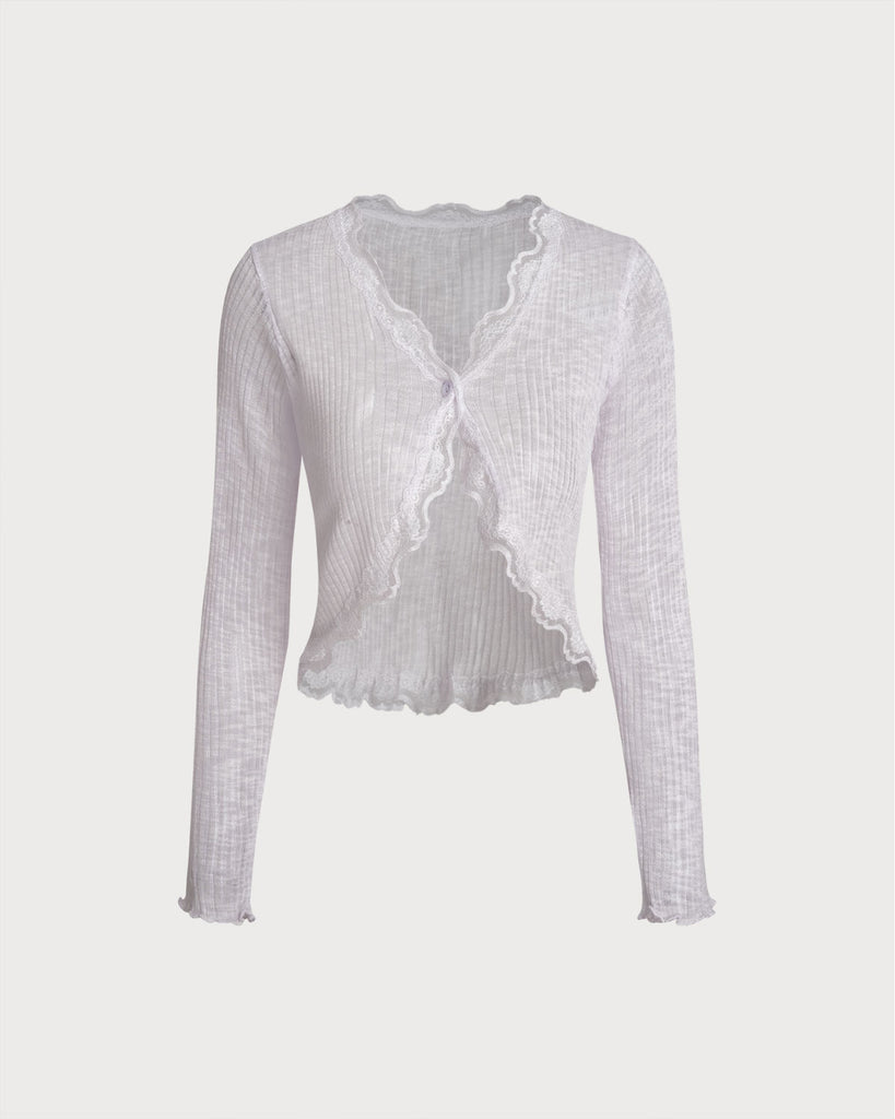 Women's Woolen Viscose Cardigan Purple Tops - RIHOAS