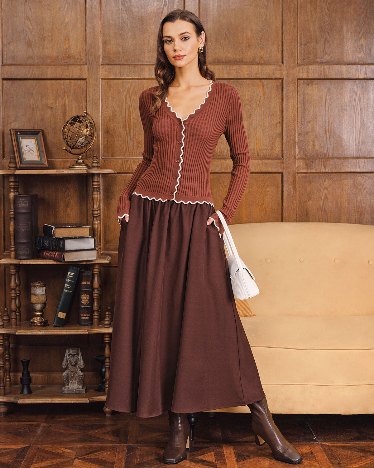 Women's Woolen Viscose Cardigan Tops - RIHOAS