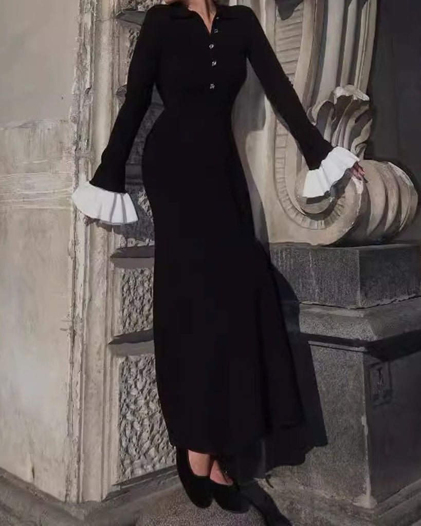 Women's Woolen Viscose Sweater Dress Dresses - RIHOAS
