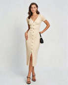 Women's Woolen Viscose  Sweater Dresses Dresses - RIHOAS