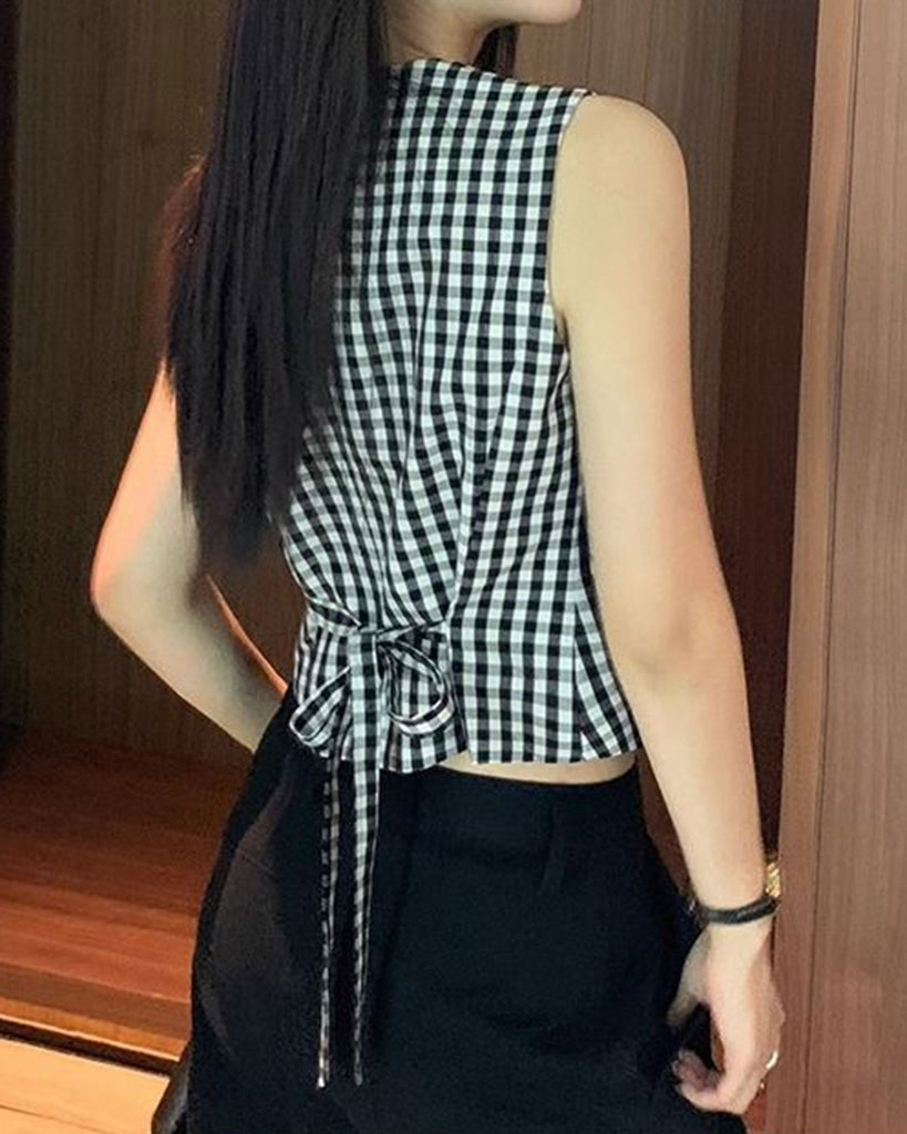 Women's Woven Acrylic Vest Tops - RIHOAS