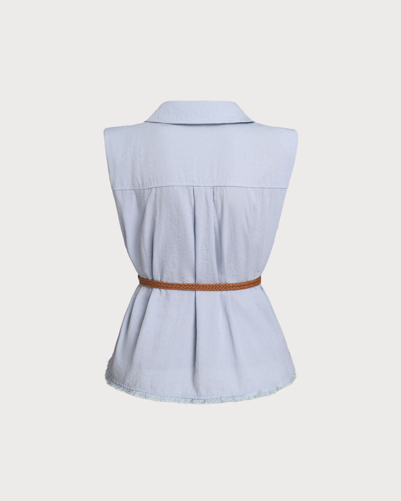 Women's Woven Cotton-Linen Shirt Tops - RIHOAS