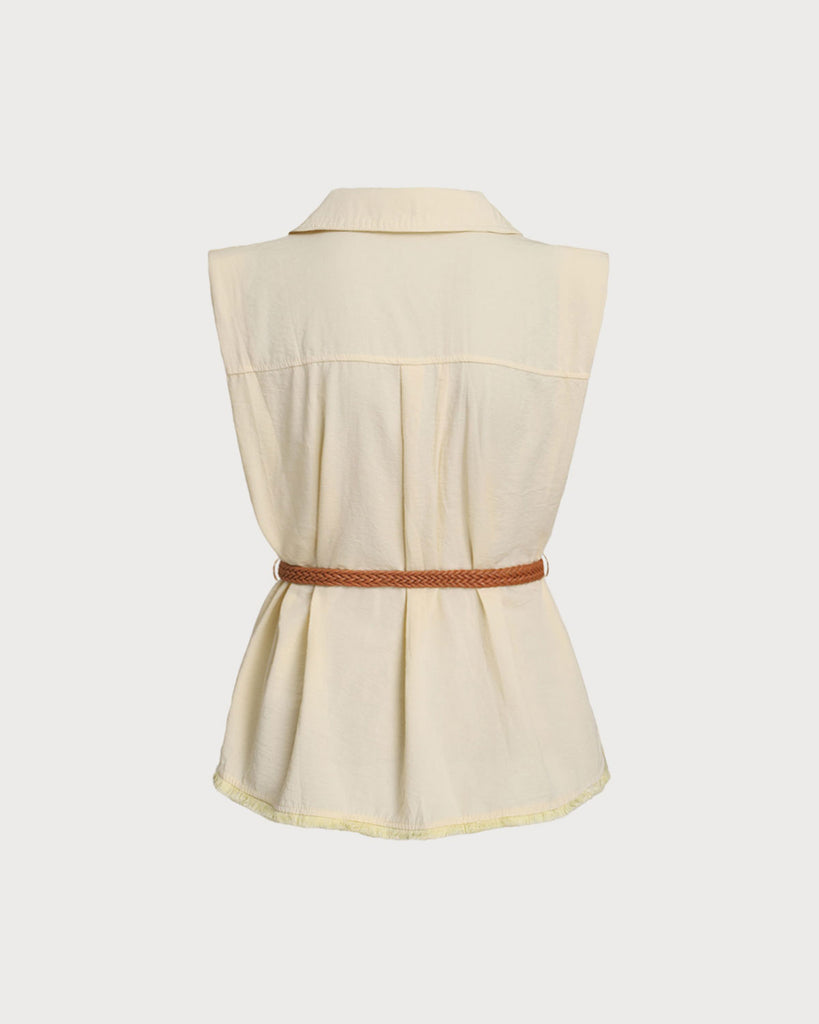 Women's Woven Cotton-Linen Shirt Tops - RIHOAS