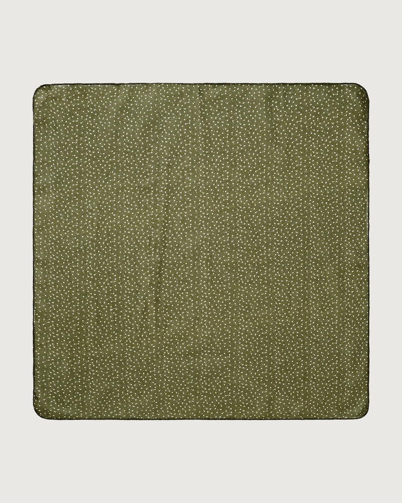 Green Linen Square Scarf - RIHOAS
