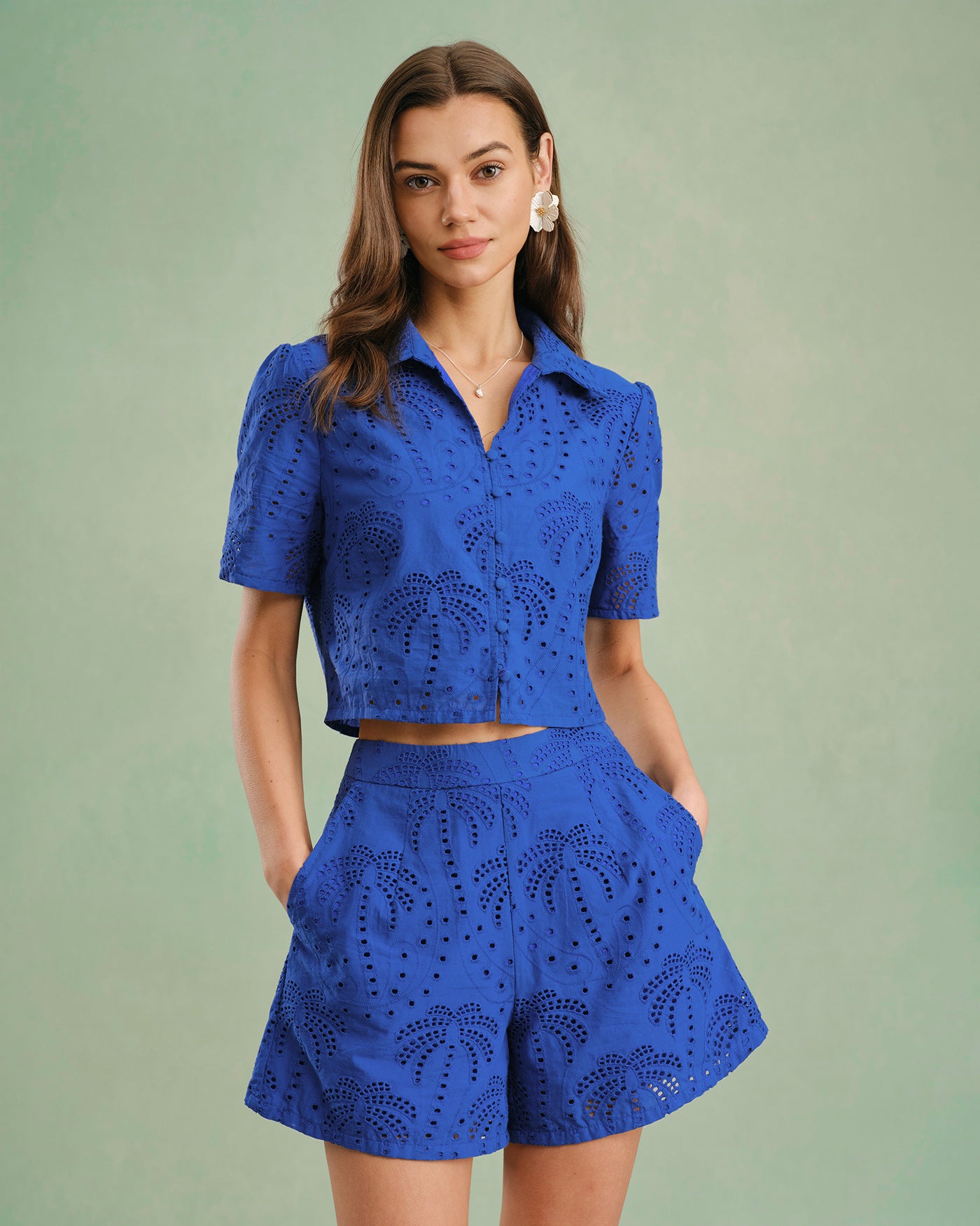 blue dress tops for women Royal Blue Top with Ruffles