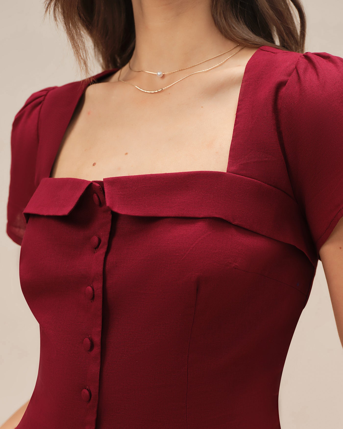 Red Square Neck X Cross Tie Blouse & Reviews - Red - Tops | RIHOAS Red Square Neck X Cross Tie Blouse & Reviews - Red - Tops | RIHOAS