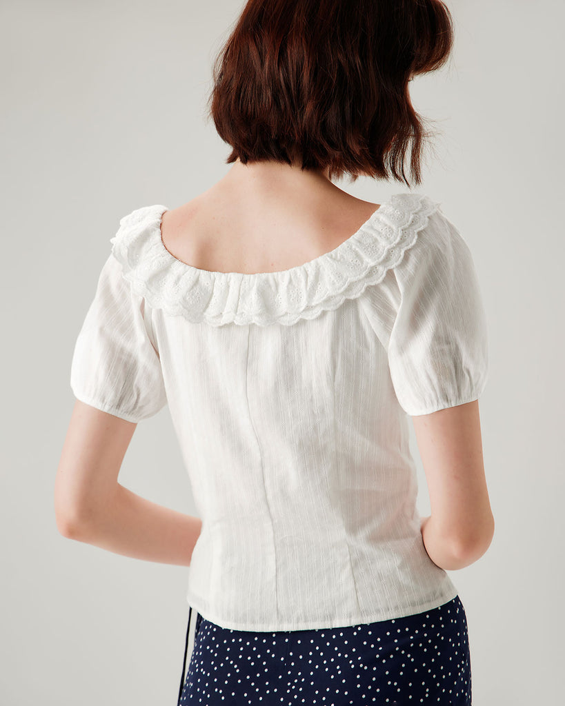 Women's Woven Cotton Blouses Tops - RIHOAS