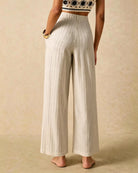 Women's Woven Cotton Casual Pants Bottoms - RIHOAS