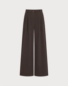 Coffee Pockets Button Straight Pants - RIHOAS - 03