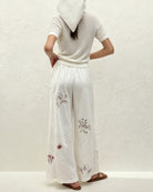 Women's Woven Cotton Casual Pants Bottoms - RIHOAS