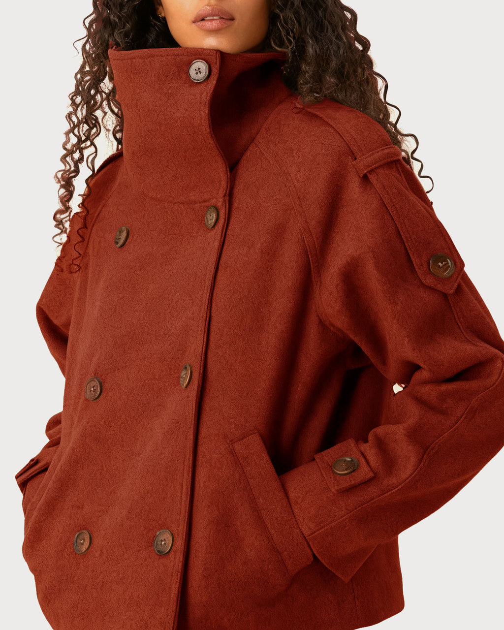 Women's Woven Cotton Jacket Outerwear - RIHOAS