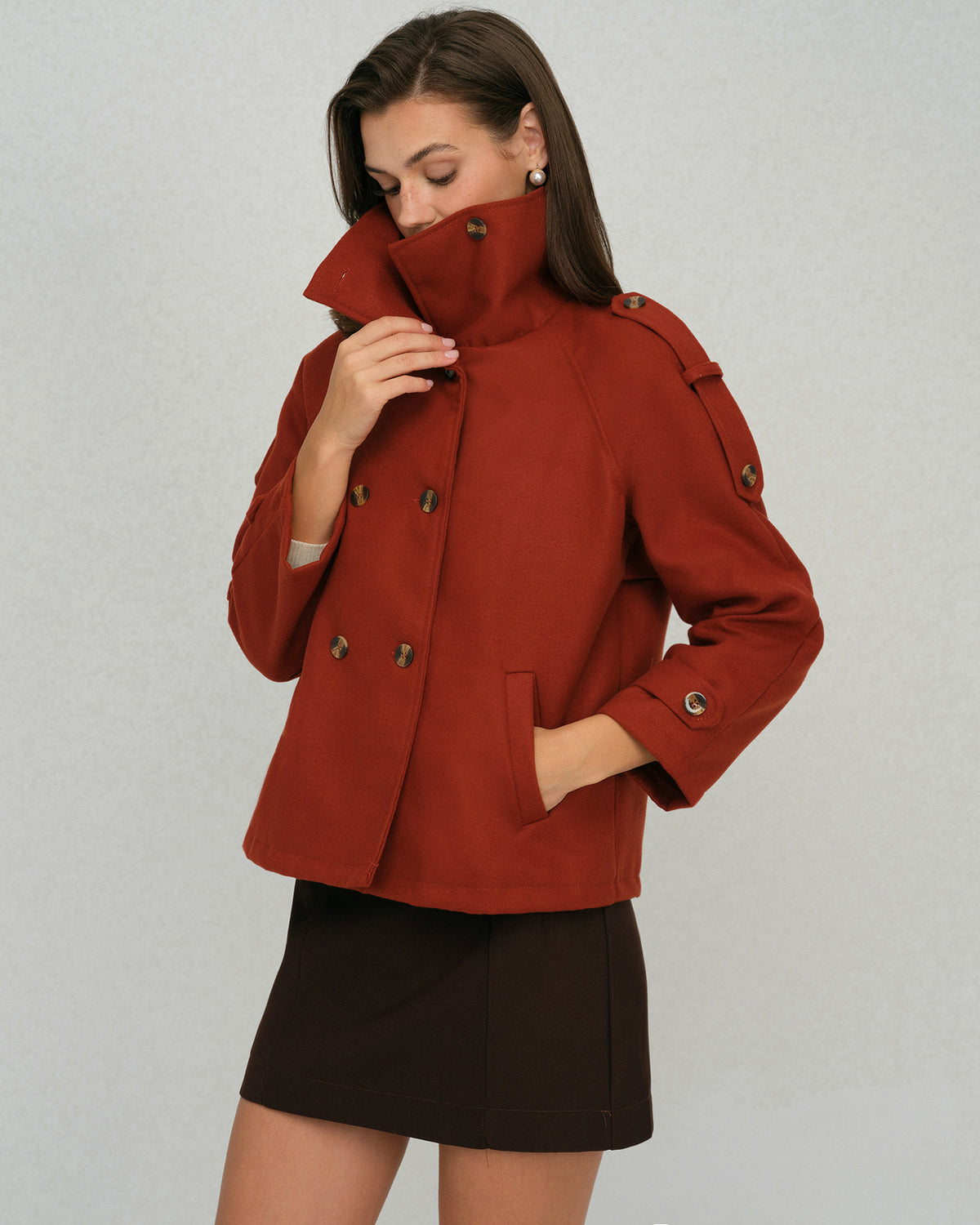 Women's Woven Cotton Jacket Outerwear - RIHOAS