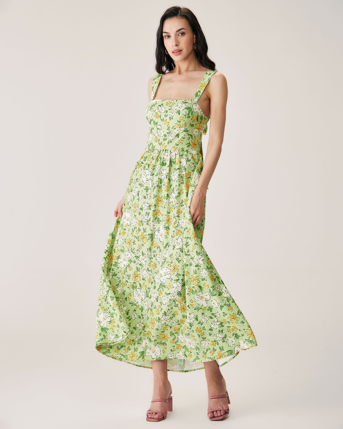 Floral Backless Maxi Dress