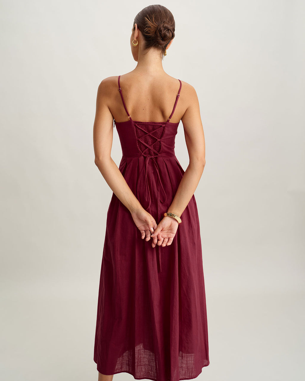 Women's Woven Cotton Maxi Dress Dresses - RIHOAS