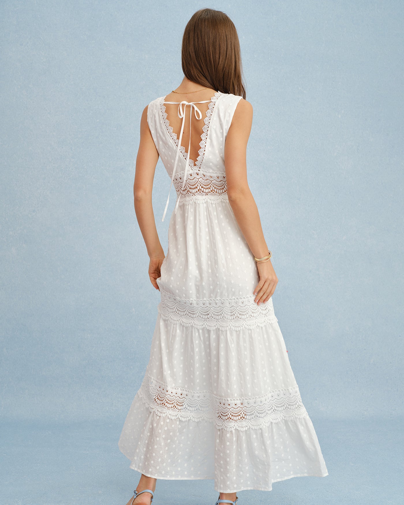 Women's Woven Cotton Maxi Dress Dresses - RIHOAS