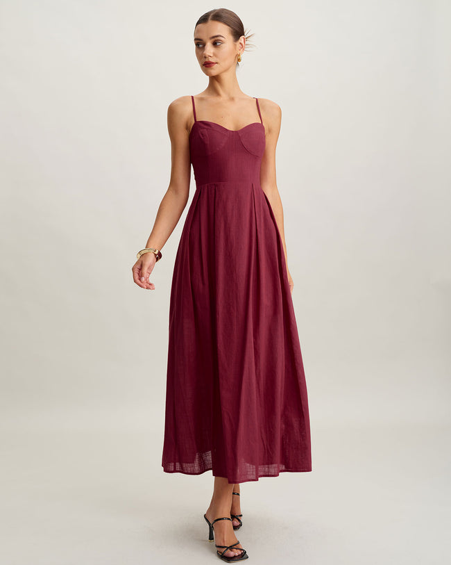 Women's Woven Cotton Maxi Dress Dresses - RIHOAS