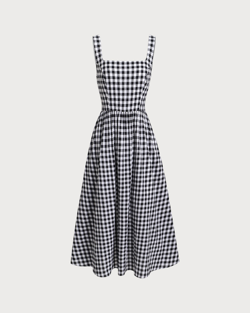 Women's Woven Cotton Maxi Dresses Black Dresses - RIHOAS
